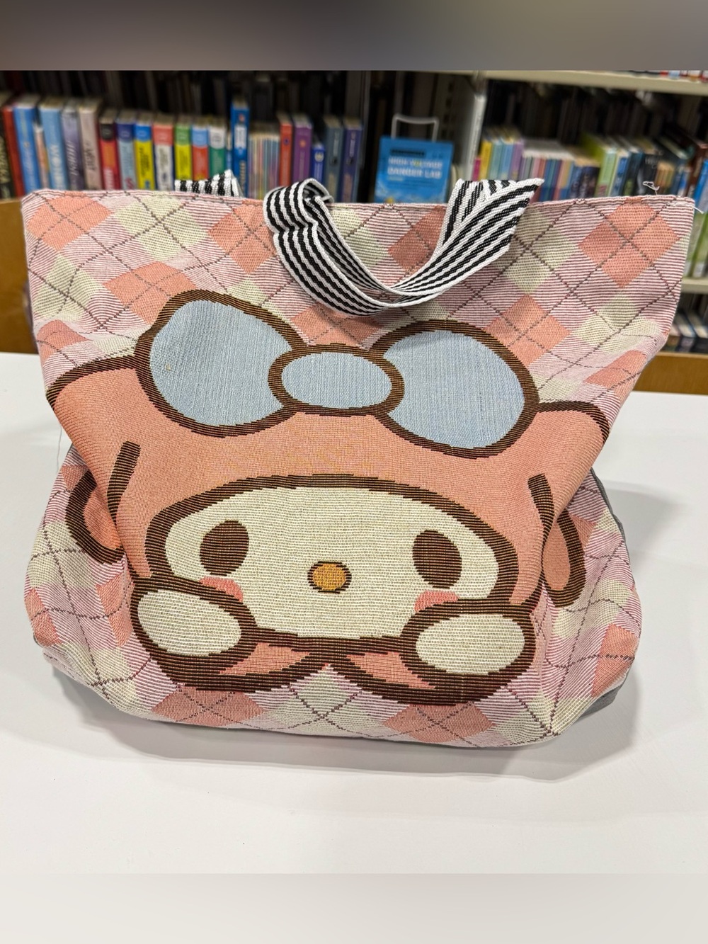 ❗️Kawaii❗️My Melody Tote Bag with Stripe Handle - Picture 4 of 6